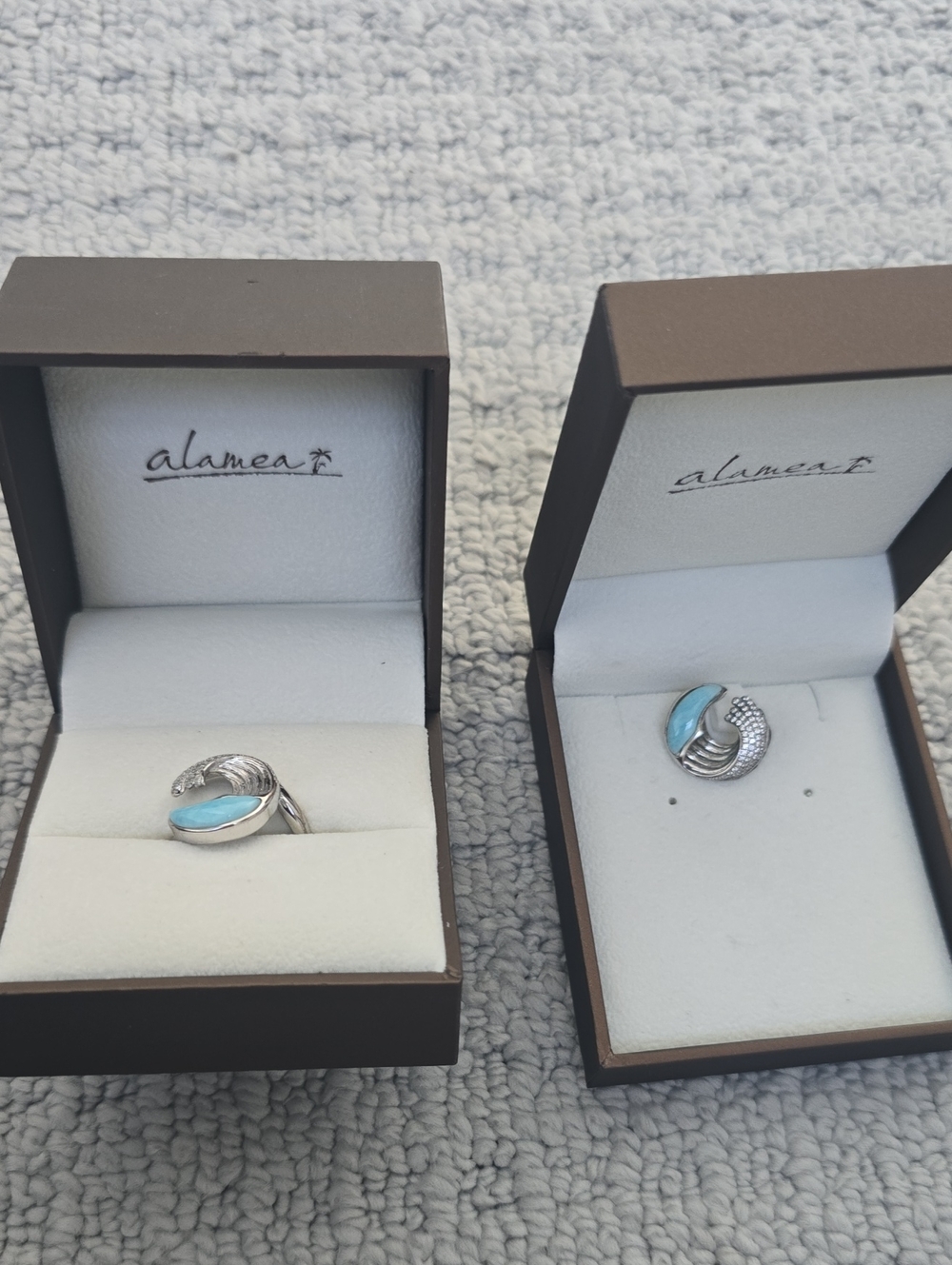 Alamea  Turquoise-Inlay .925 Sterling Silver Ring & Pendant
